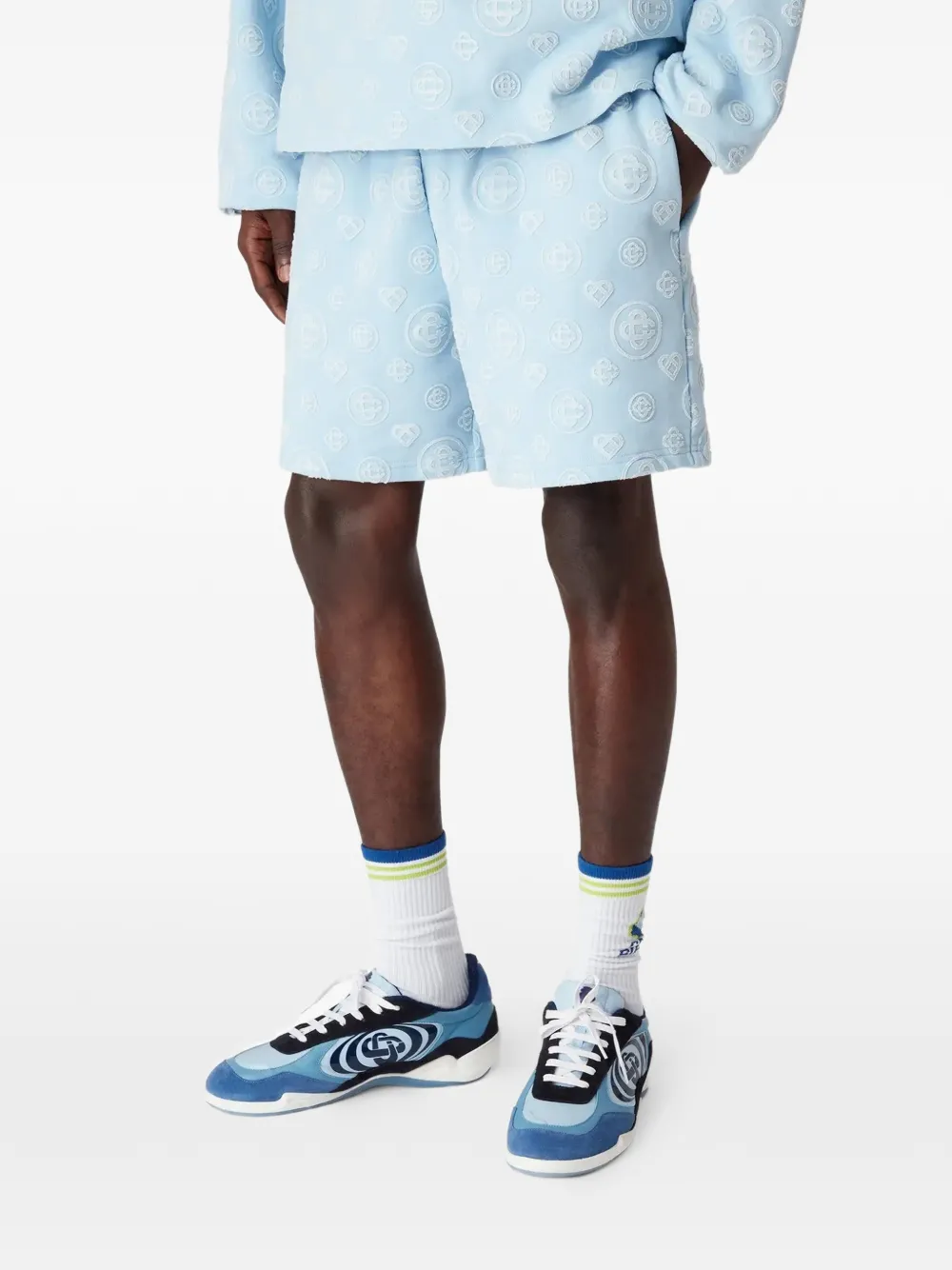 Casablanca Shorts met borduurwerk Blauw