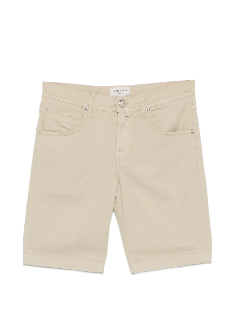 Jacob Cohën Nicolas logo-patch shorts - Nude