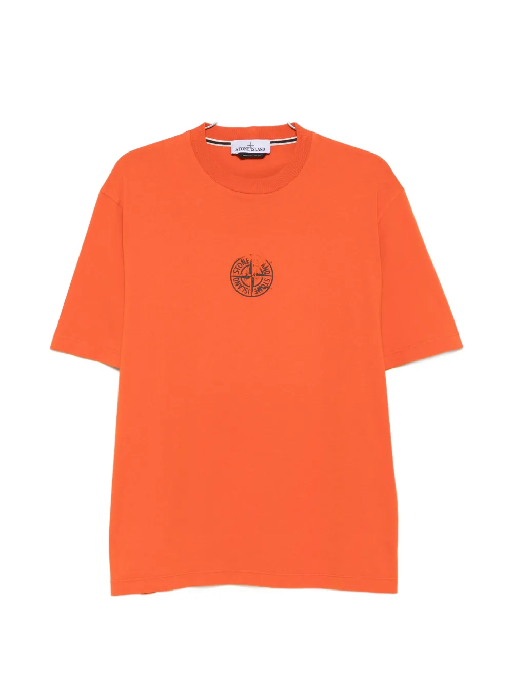 Stone Island logo-print T-shirt - Arancione