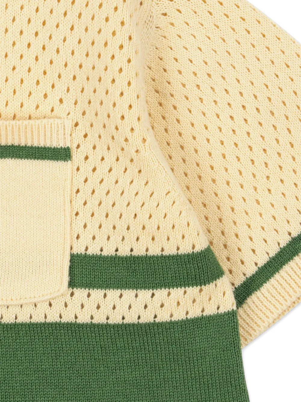 Konges Sløjd Pointelle poloshirt met print Beige