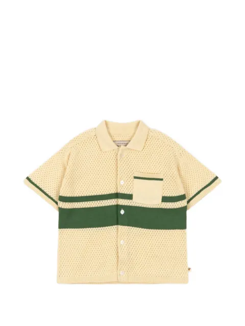 Konges Sløjd pointelle-knit striped shirt
