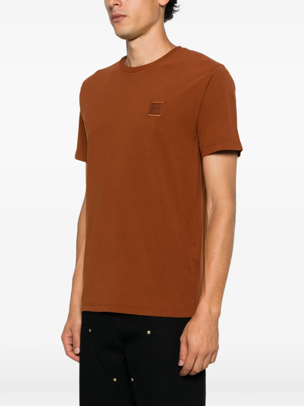 Stone Island Ghost T-shirt met logopatch Bruin