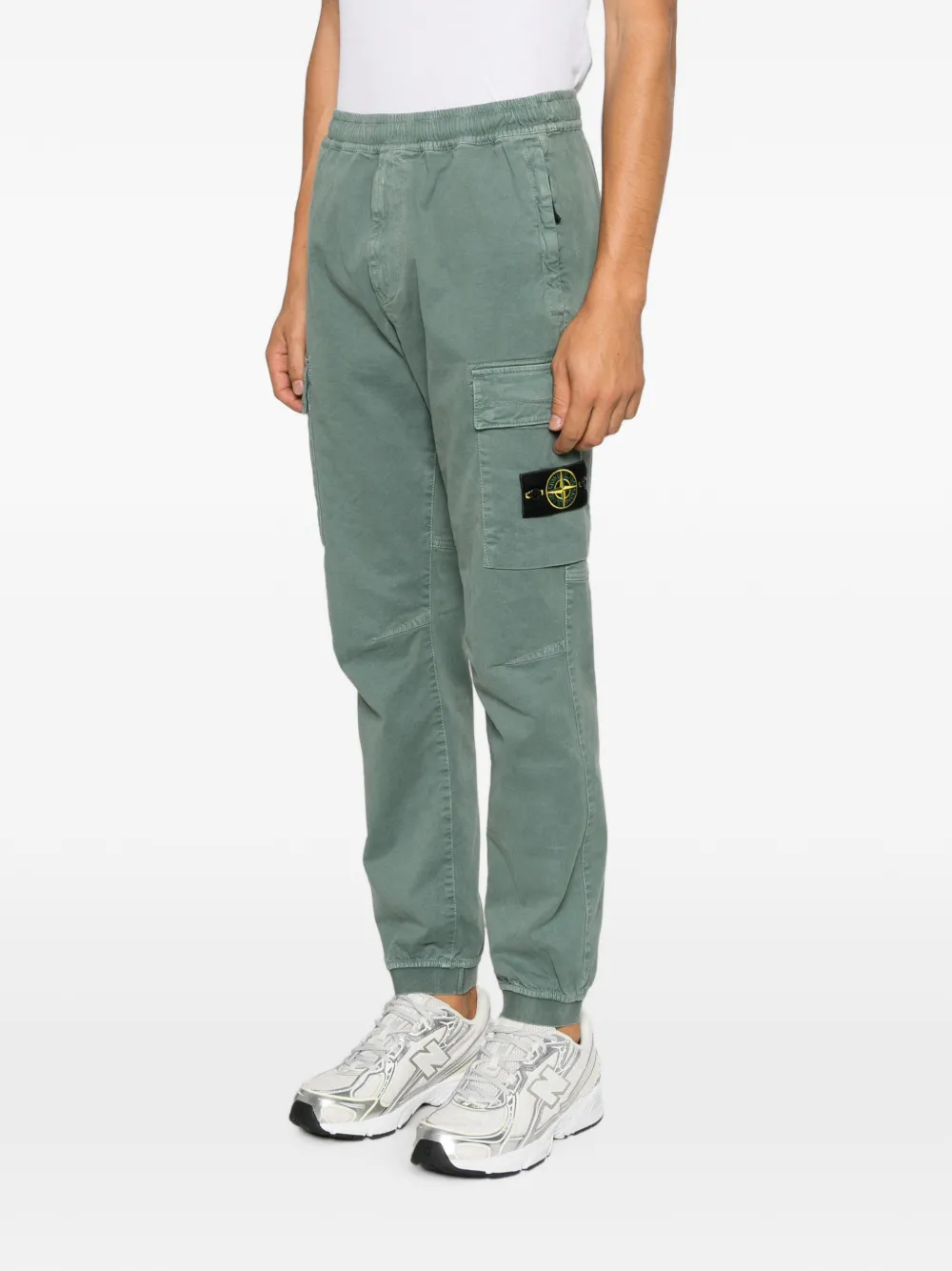 Stone Island Cargo broek met logopatch Groen