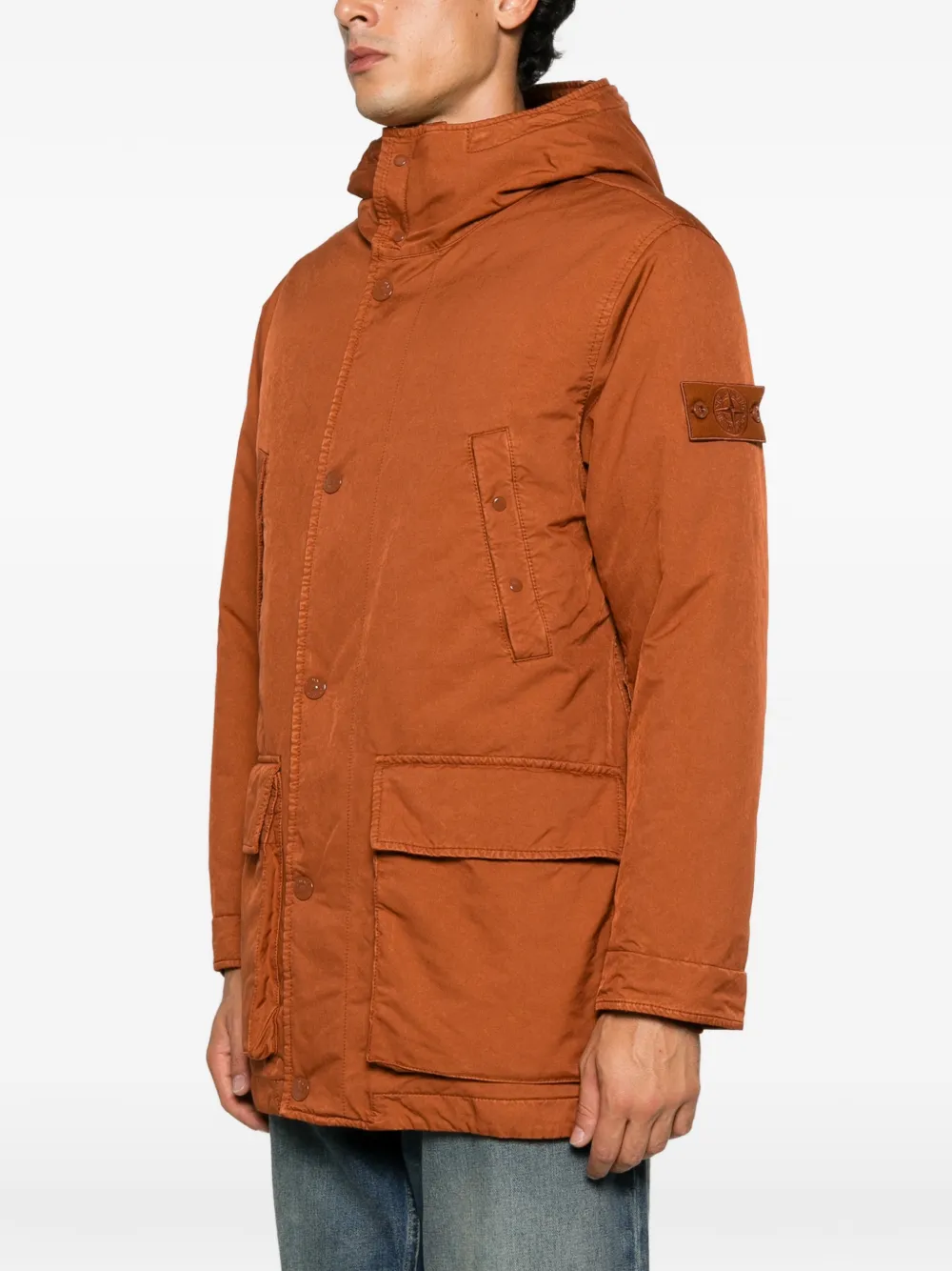 Stone Island Ghost hooded jacket Oranje