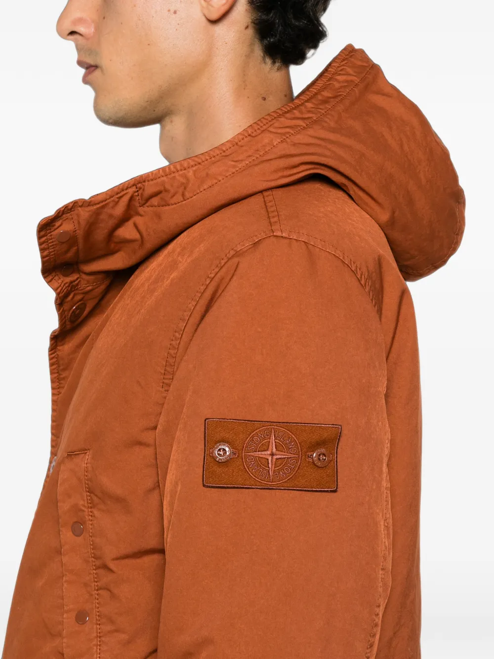 Stone Island Ghost hooded jacket Oranje
