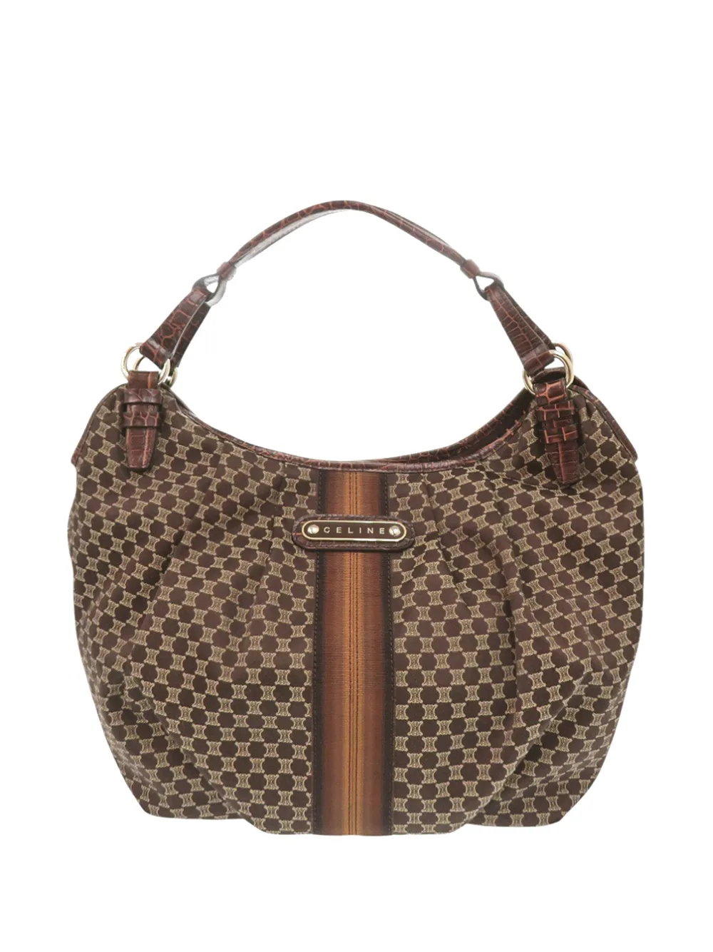 Celine Pre-Owned 2000-2025 Macadam Canvas shoulder bag - Marrone