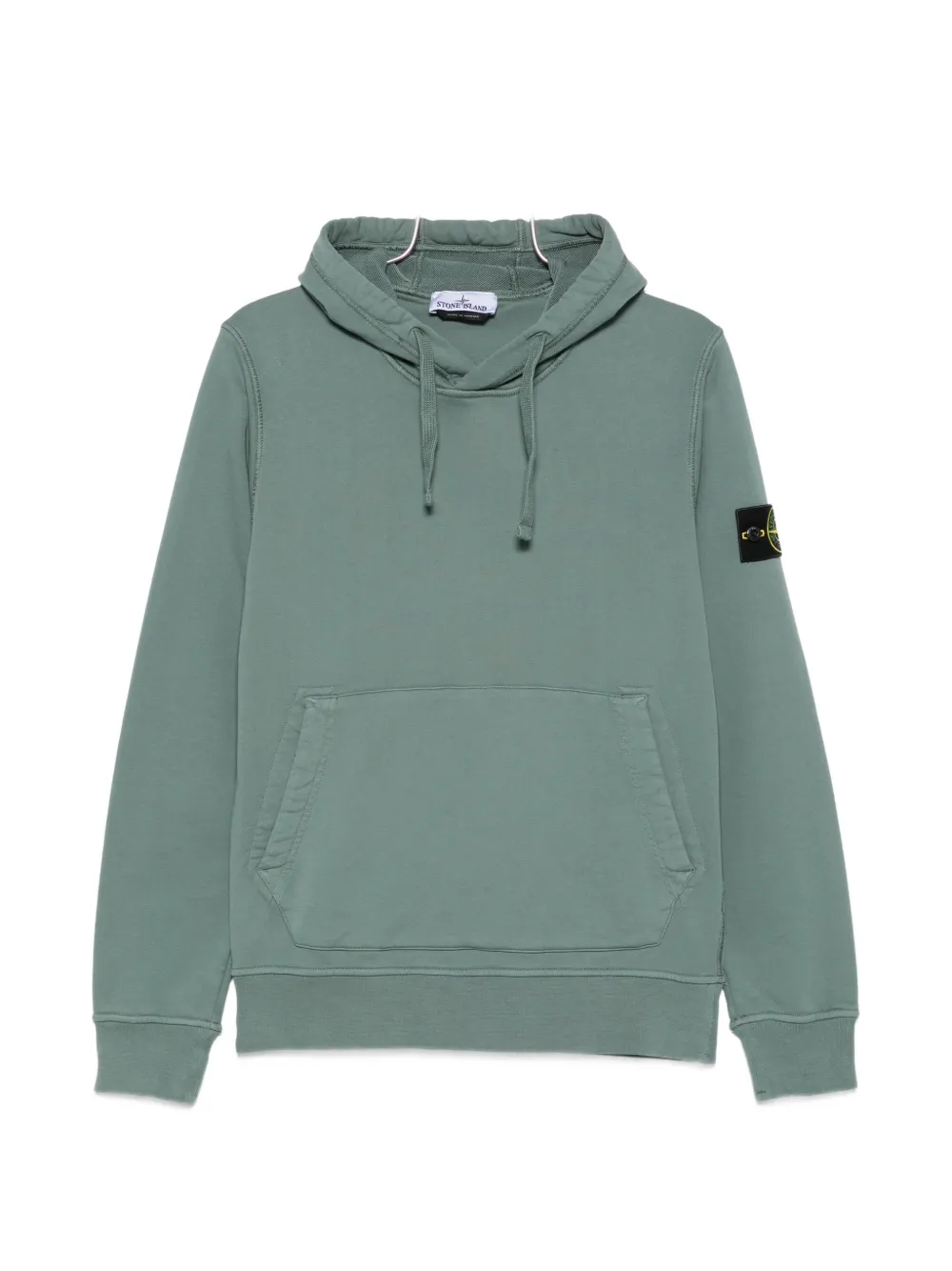Stone Island logo-patch hoodie - Verde