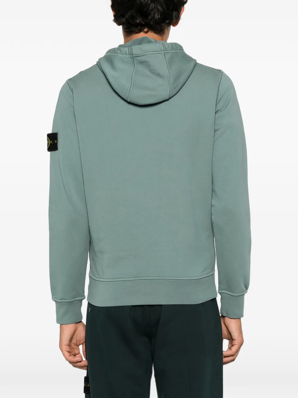 Stone Island Hoodie met logopatch Groen