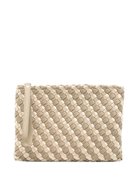 MARREA woven-design clutch bag