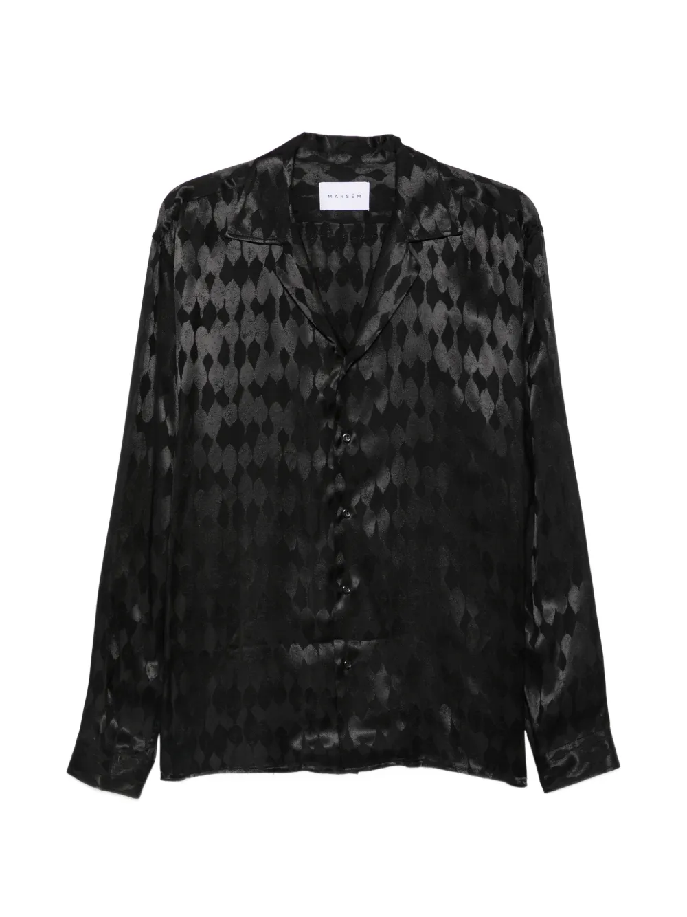 MARSEM jacquard-patterned camp-collar shirt - Nero