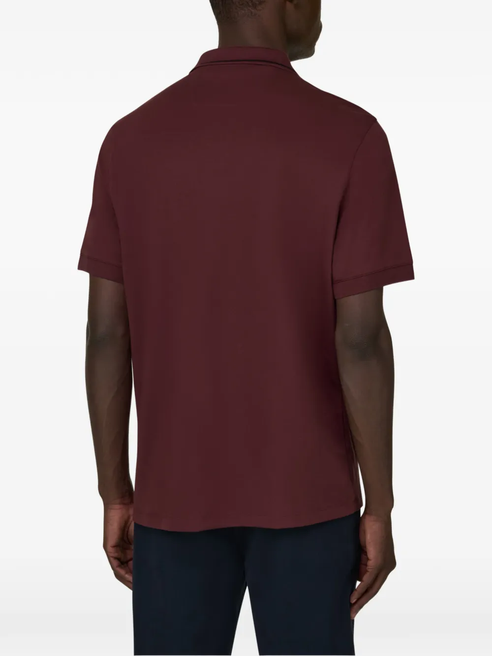Boggi Milano T-shirt met contrasterende afwerking Rood