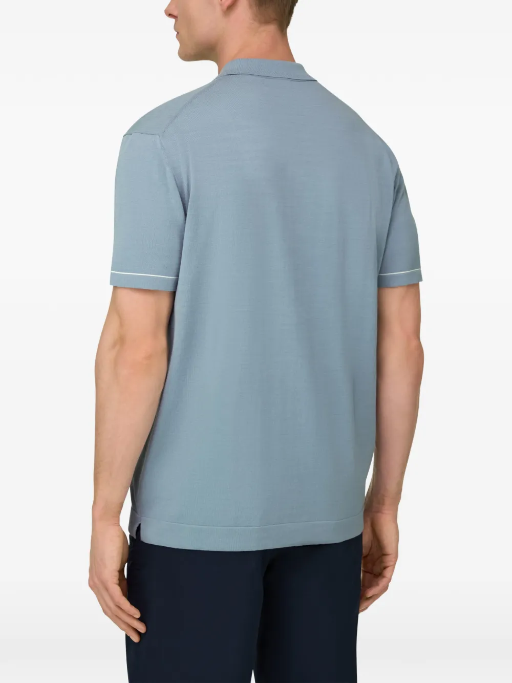 Boggi Milano T-shirt met polokraag Blauw