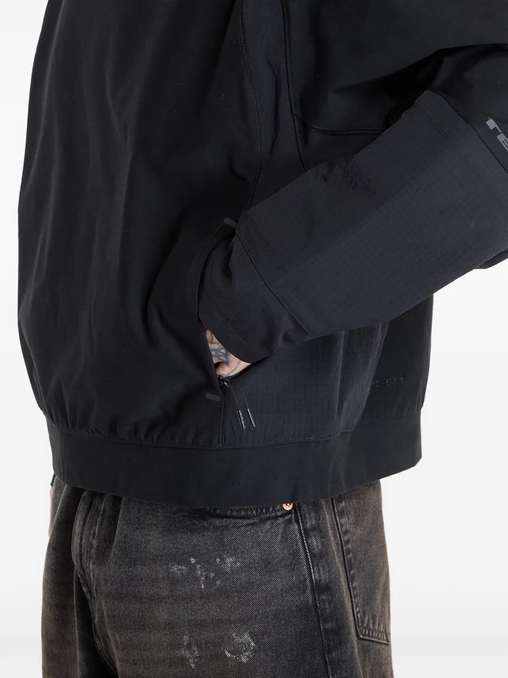 Nike Dri-FIT gebreide cargo hoodie Zwart