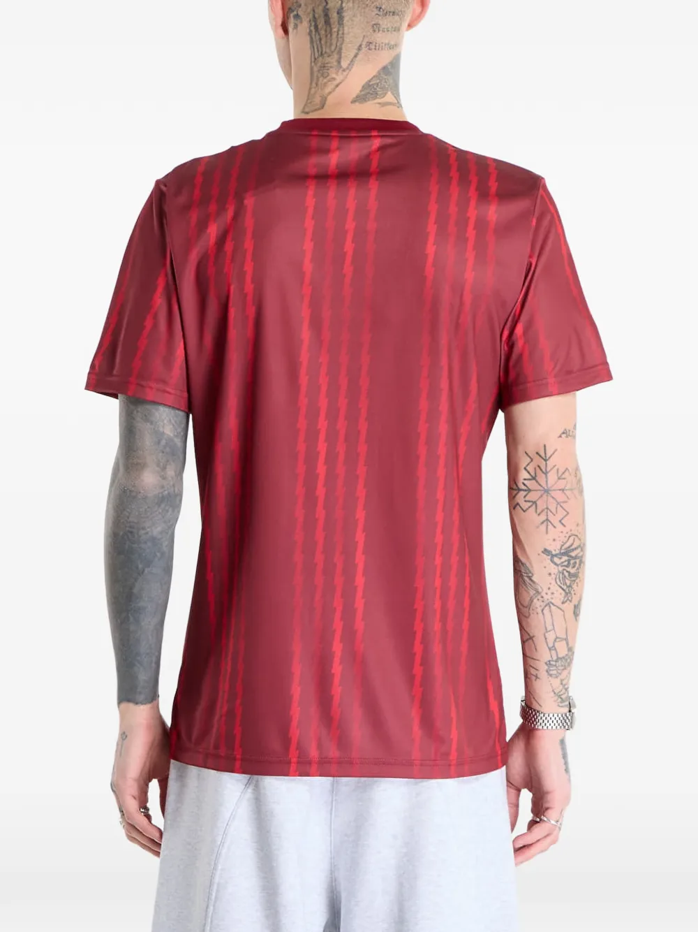 adidas Arsenal FC Warm-up jersey gestreept T-shirt met logo Rood
