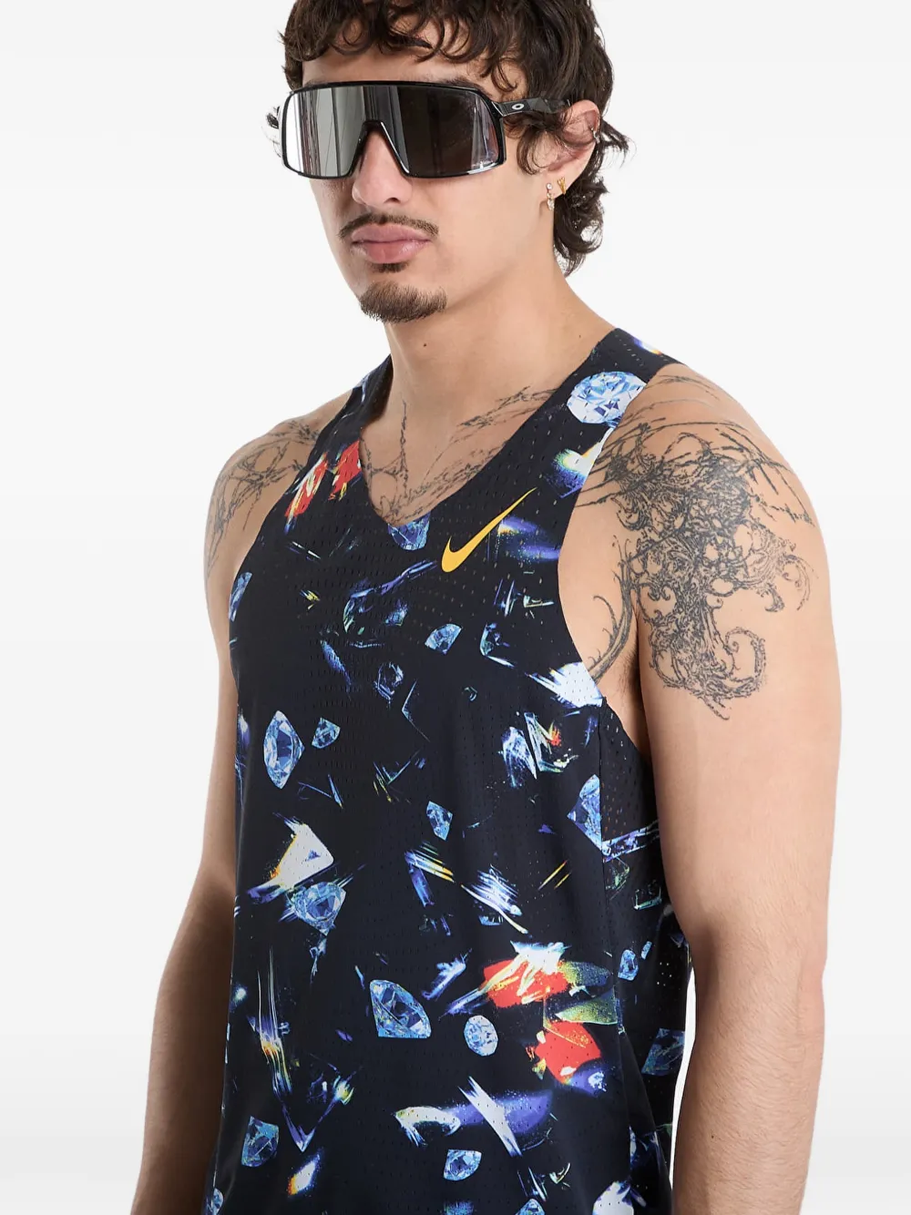 Nike Aeroswift glamour singlet Zwart