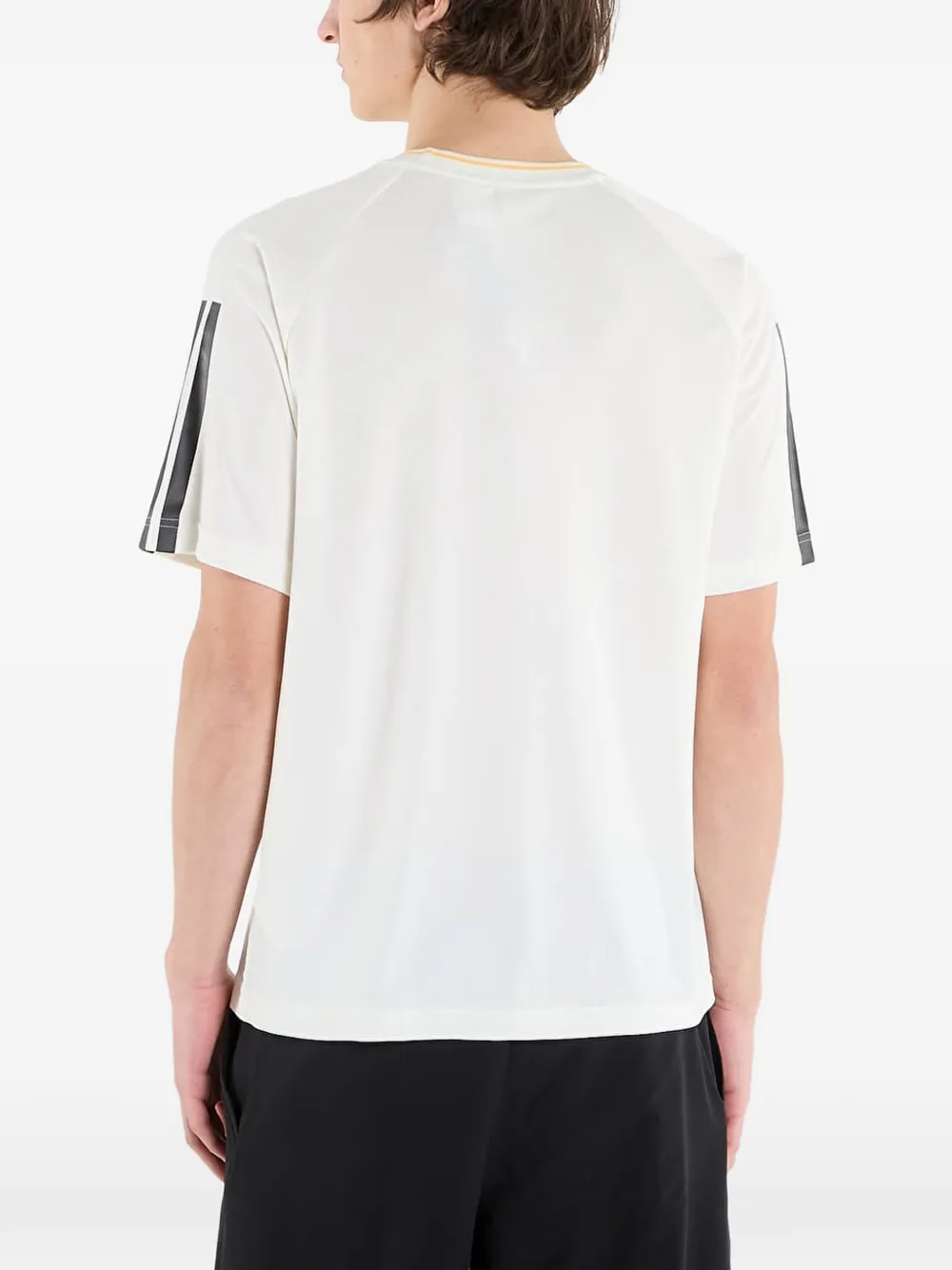 adidas T-shirt met drie strepen en grafische print Wit