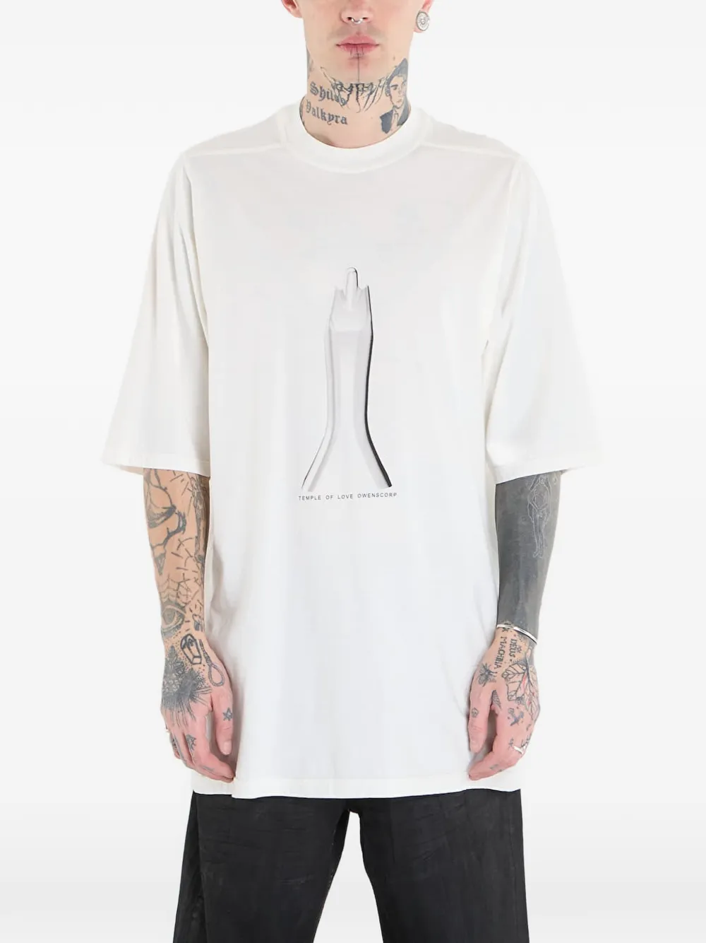 Rick Owens DRKSHDW graphic jumbo T-shirt - Nude
