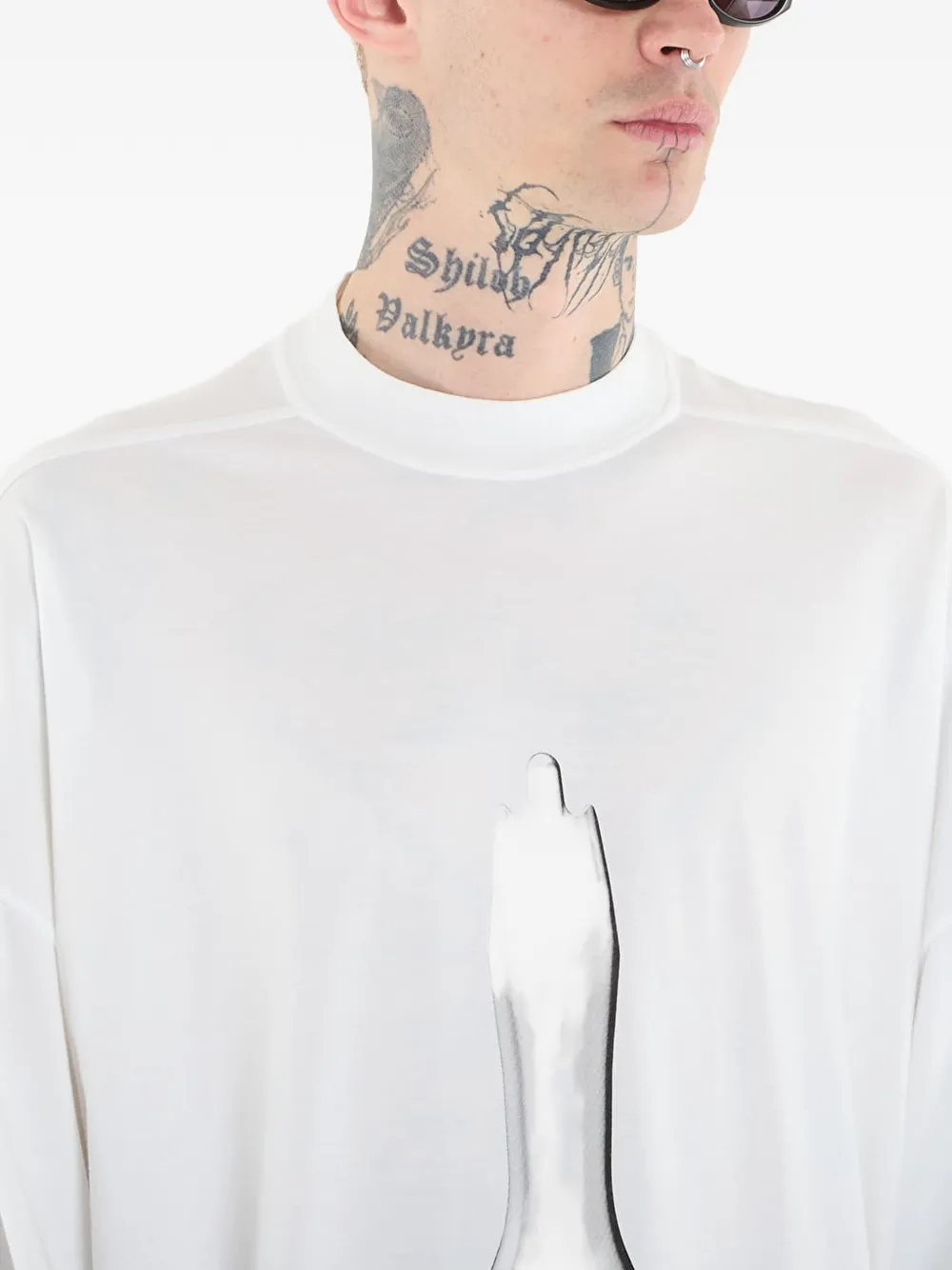 Rick Owens DRKSHDW Tommy T-shirt met grafische print Wit