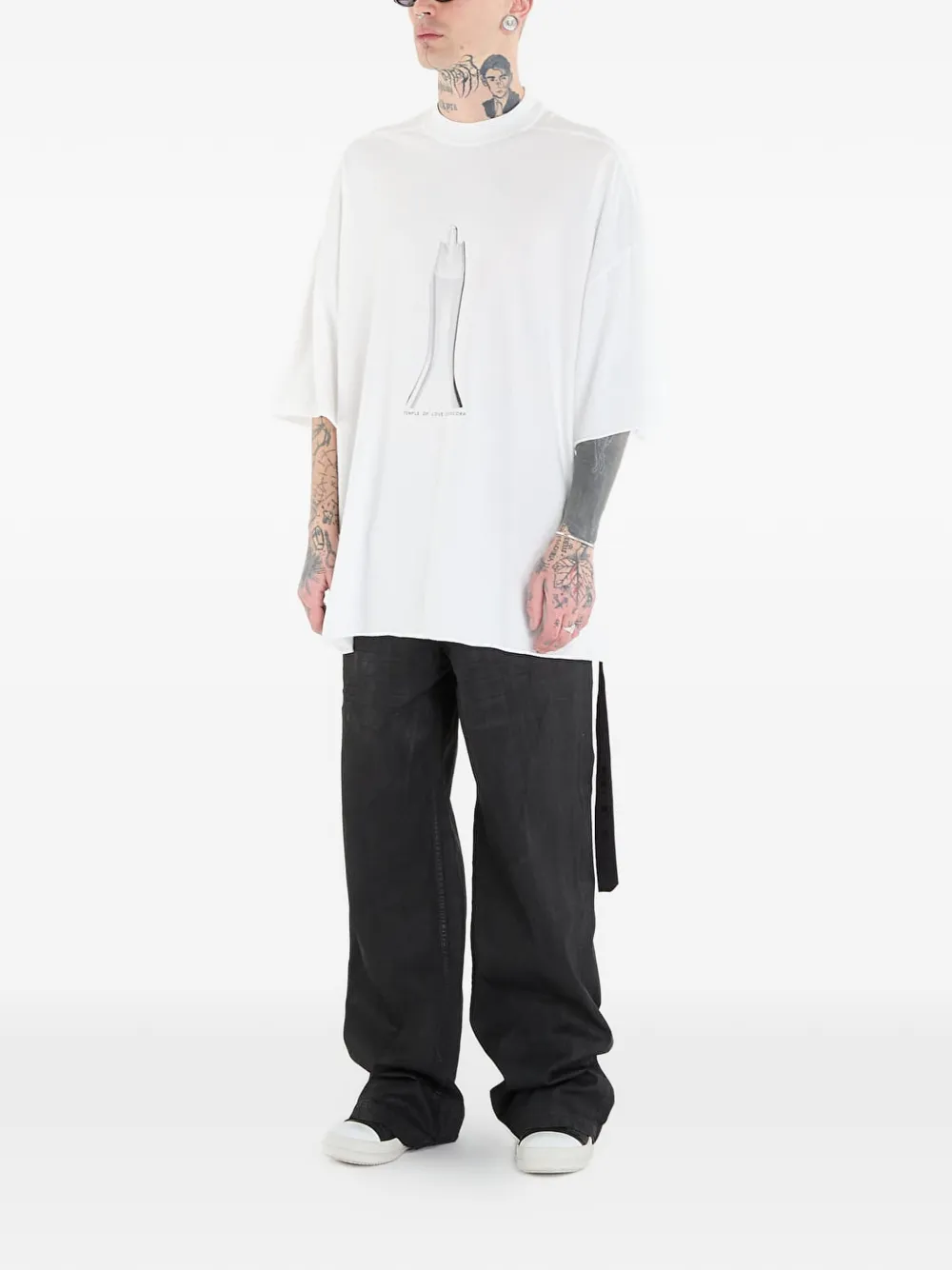 Rick Owens DRKSHDW Tommy T-shirt met grafische print Wit