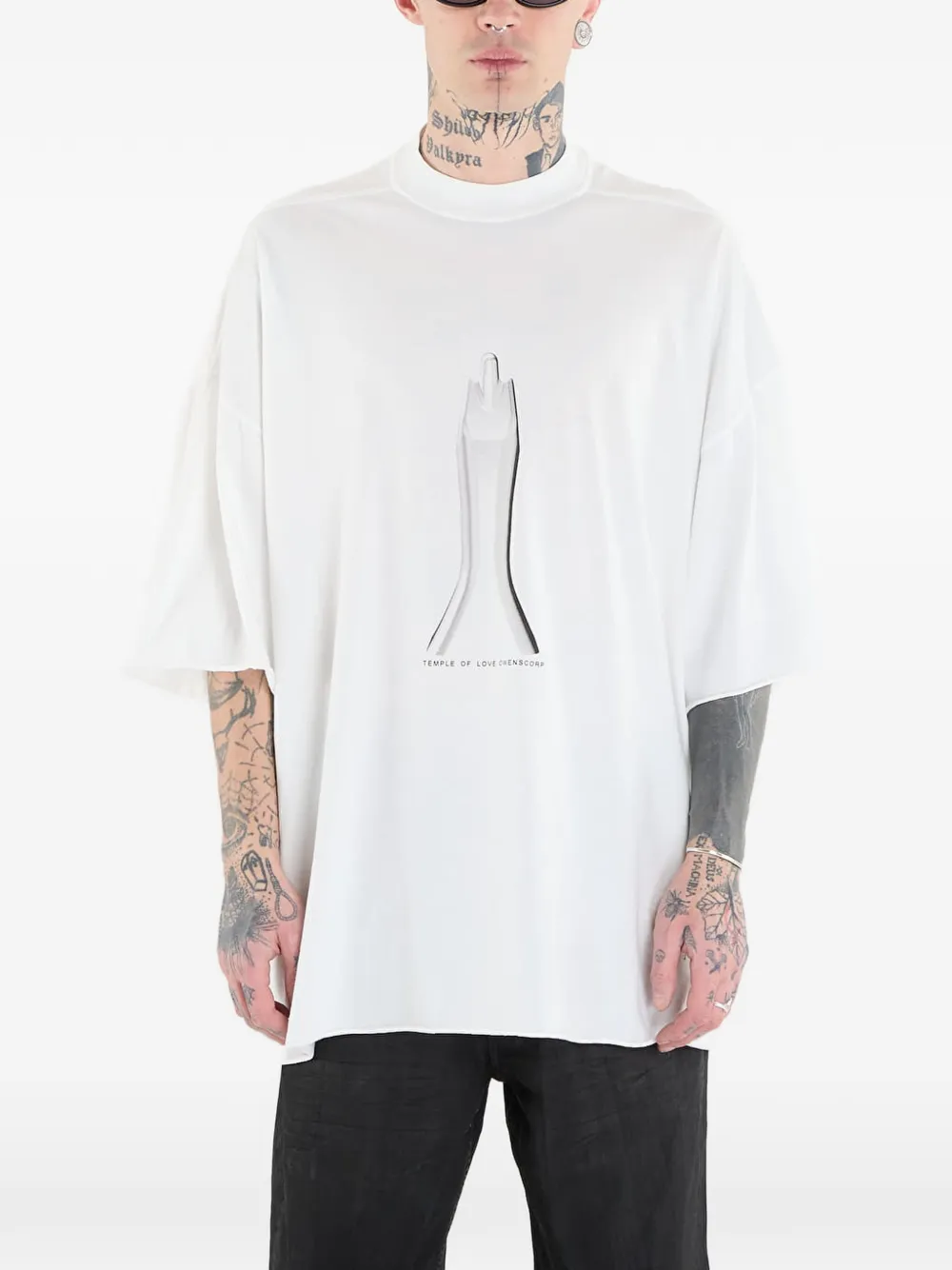 Rick Owens DRKSHDW Tommy graphic T-shirt - Bianco