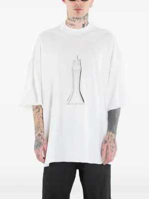 Rick Owens DRKSHDW Jumbo SS Cotton T-shirt | White | FARFETCH JO