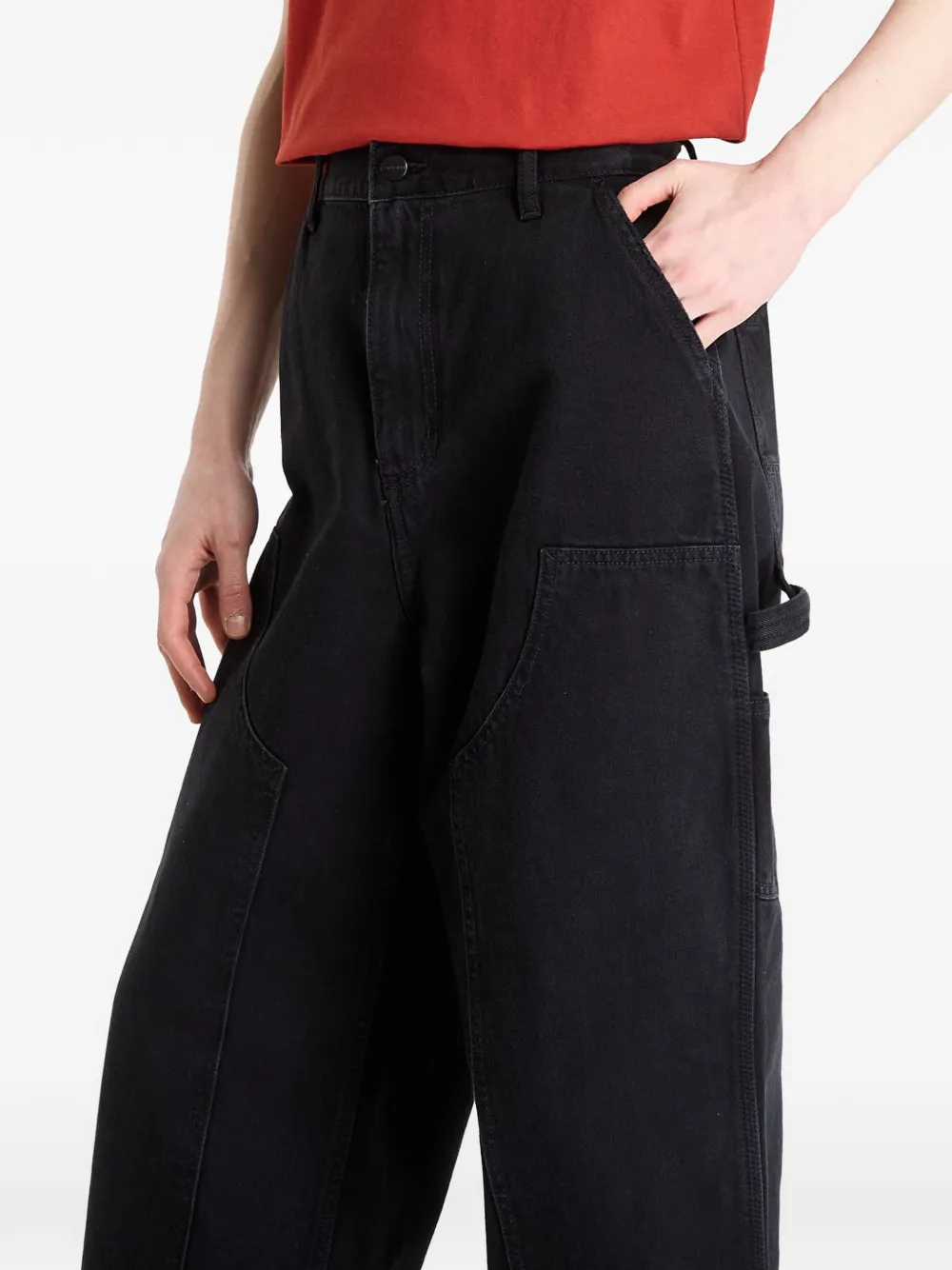 Carhartt WIP Brandon broek met dubbele knie Zwart