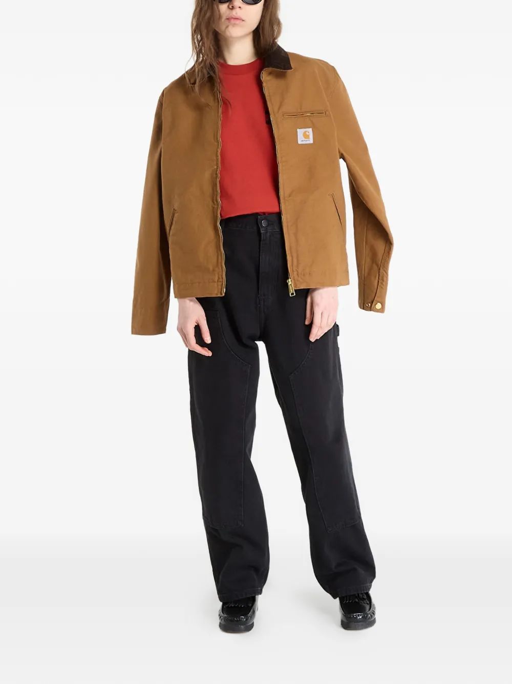 Carhartt WIP Brandon broek met dubbele knie Zwart