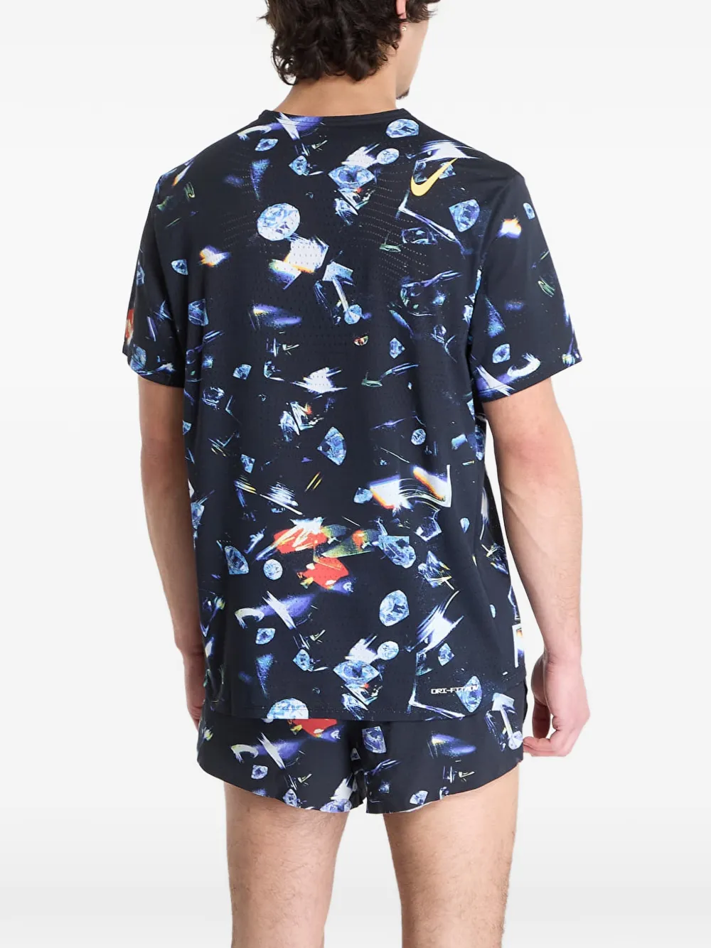 Nike T-shirt met print en korte mouwen Zwart