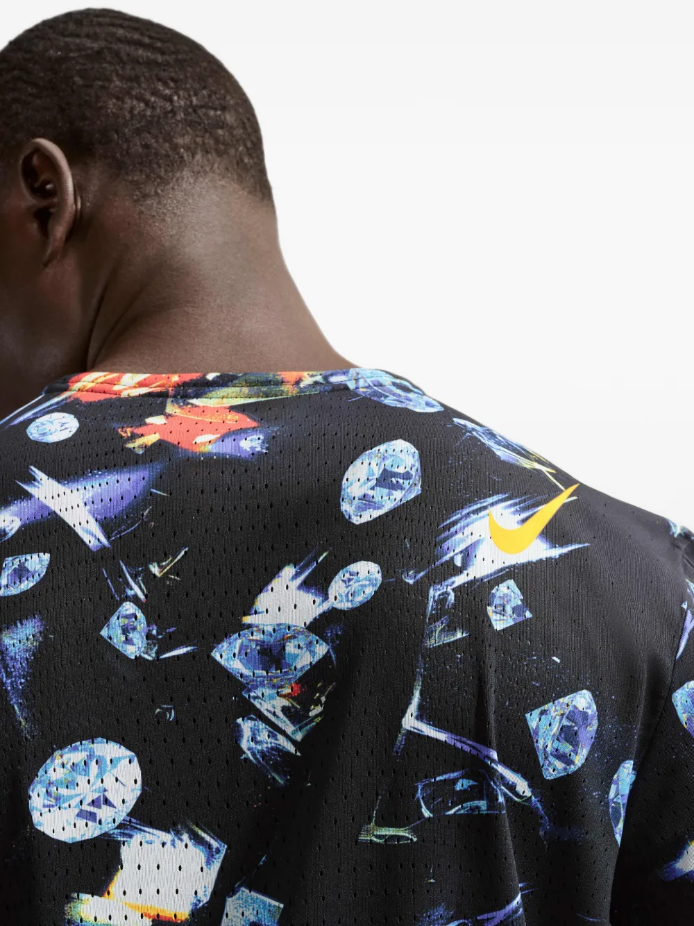 Nike T-shirt met print en korte mouwen Zwart