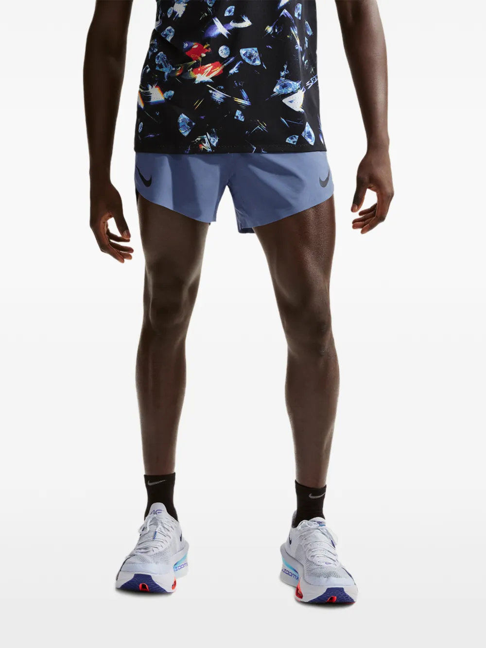 Nike T-shirt met print en korte mouwen Zwart