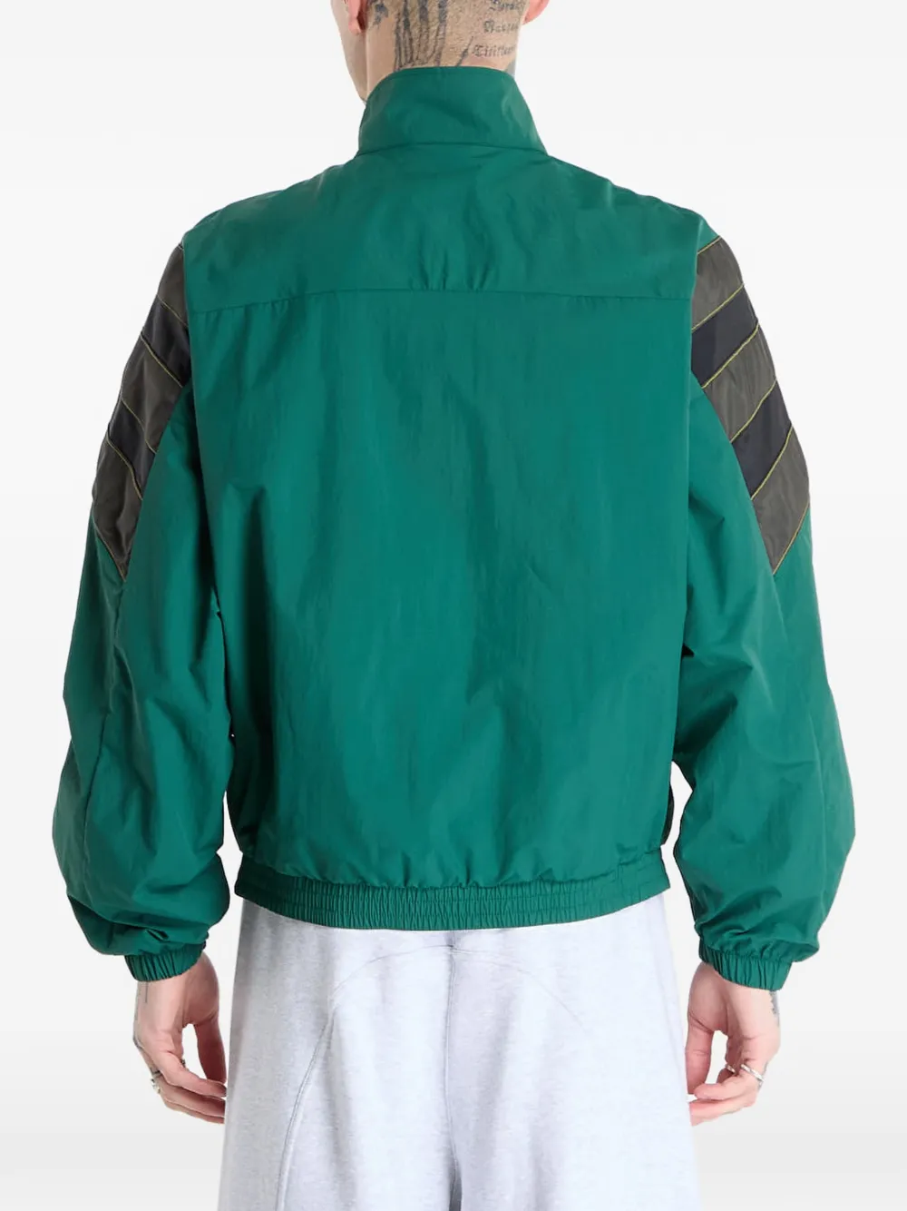 adidas Gestreepte sweater met rits Groen