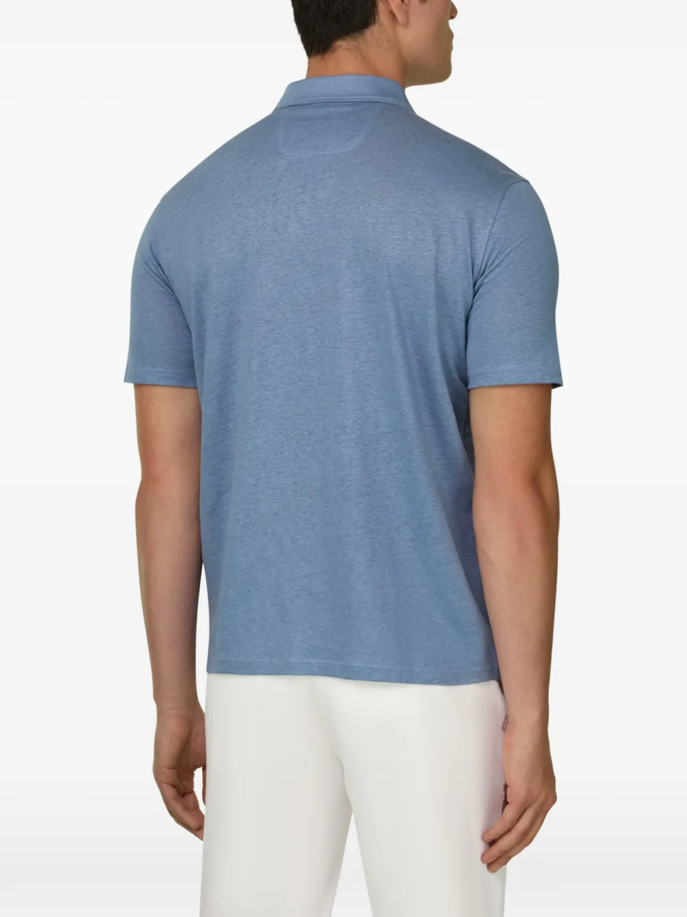 Boggi Milano T-shirt met polokraag Blauw