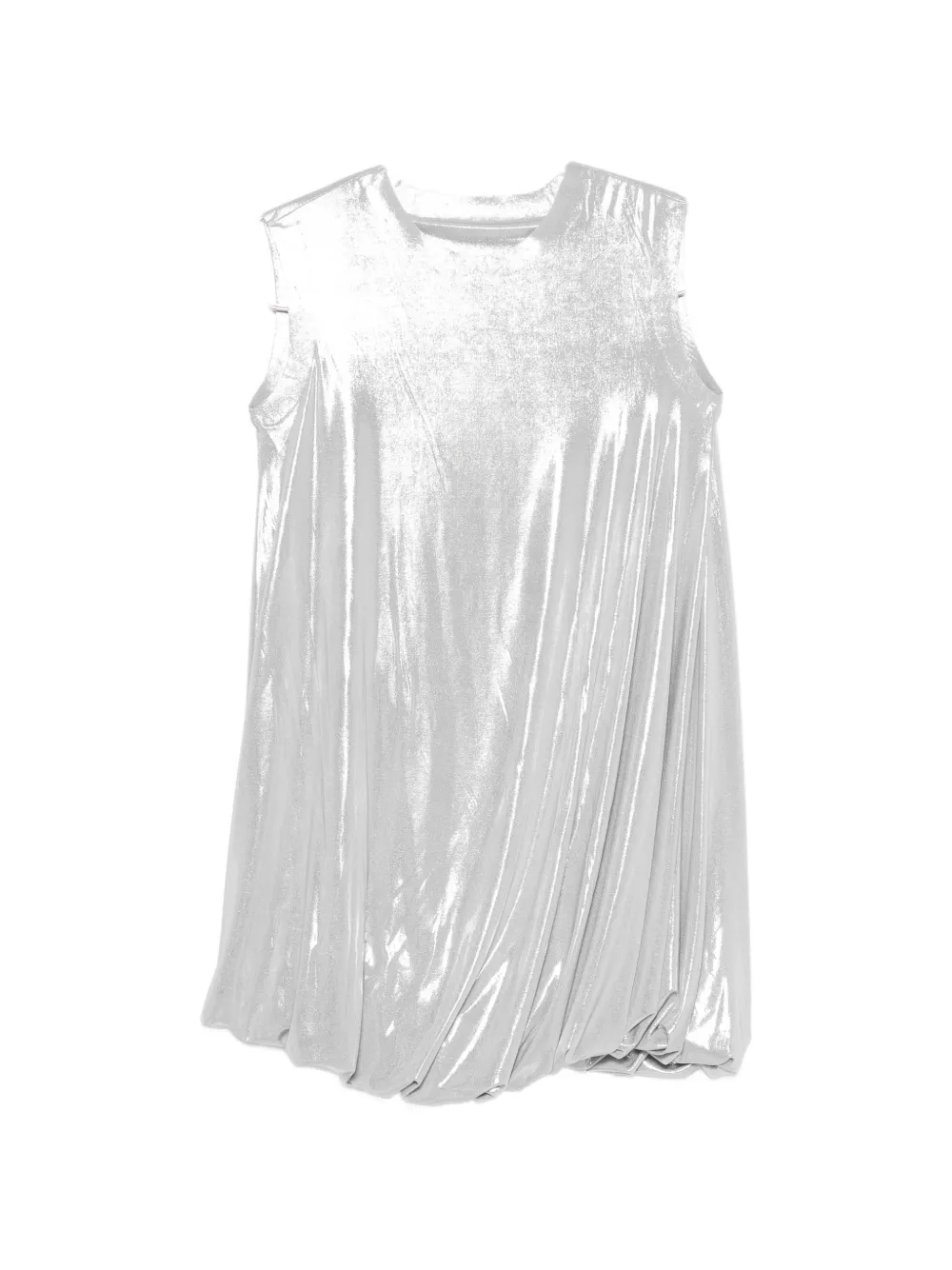 Norma Kamali metallic draped mini dress - Argento