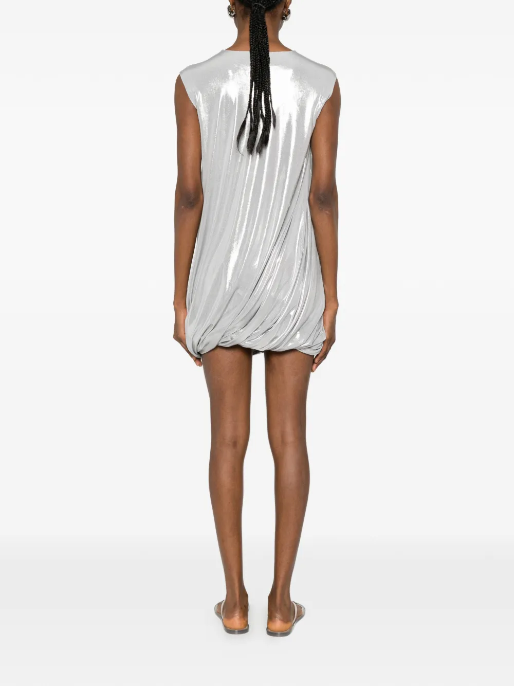 Norma Kamali Mini-jurk met metallic-effect Zilver