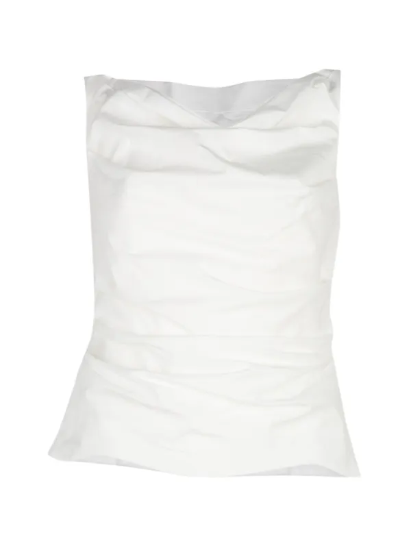 Simkhai Maisel Draped Top in White