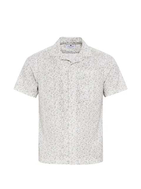 LOJA DAS MEIAS leaf-print camp-collar shirt