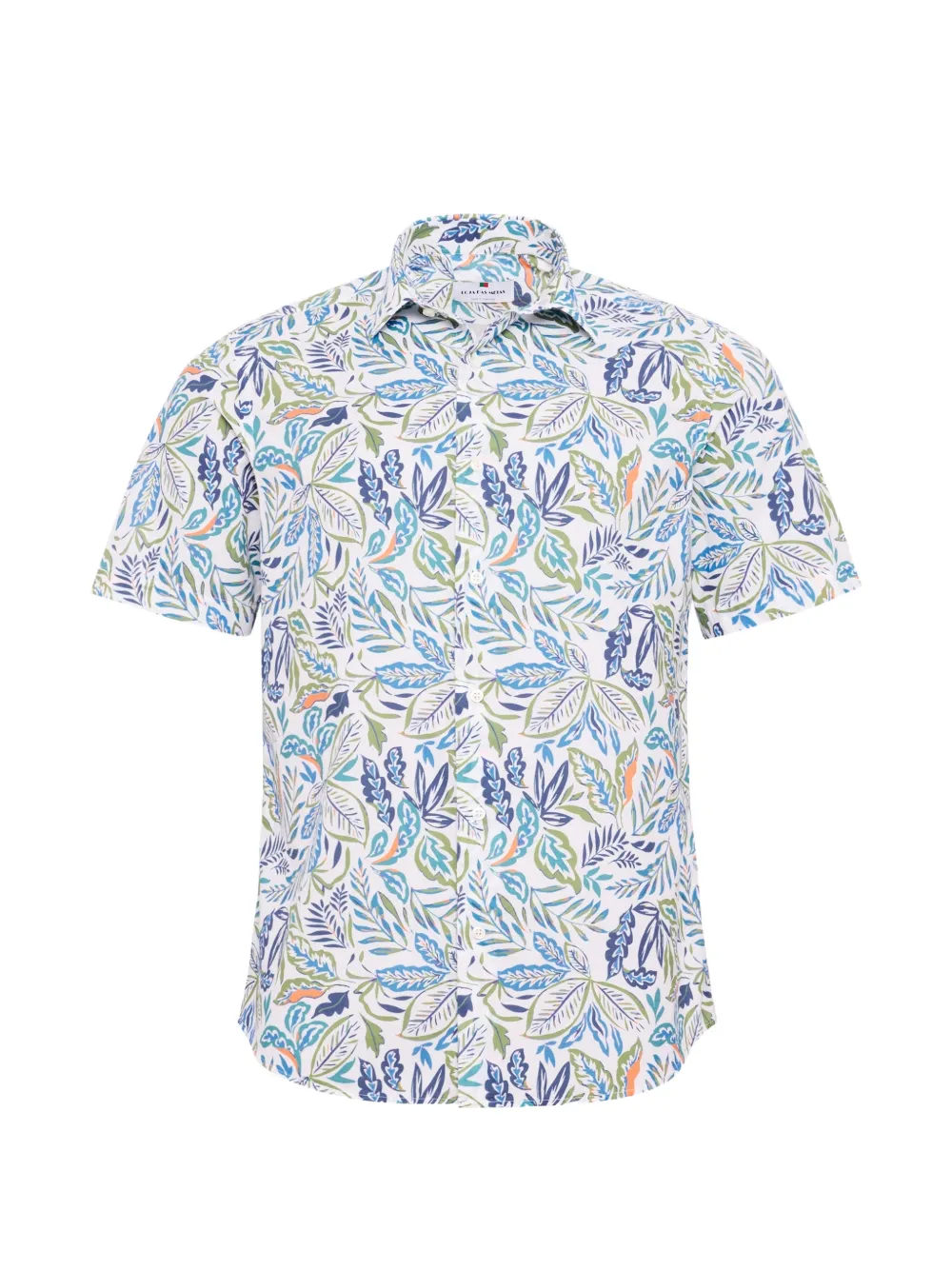 Loja Das Meias Leaf-print Short-sleeve Polo Shirt In Multi