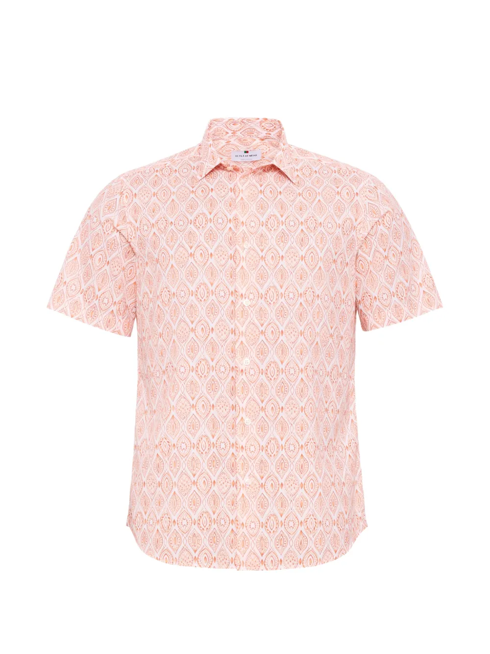 LOJA DAS MEIAS geometric-print short-sleeve polo shirt - Rosa