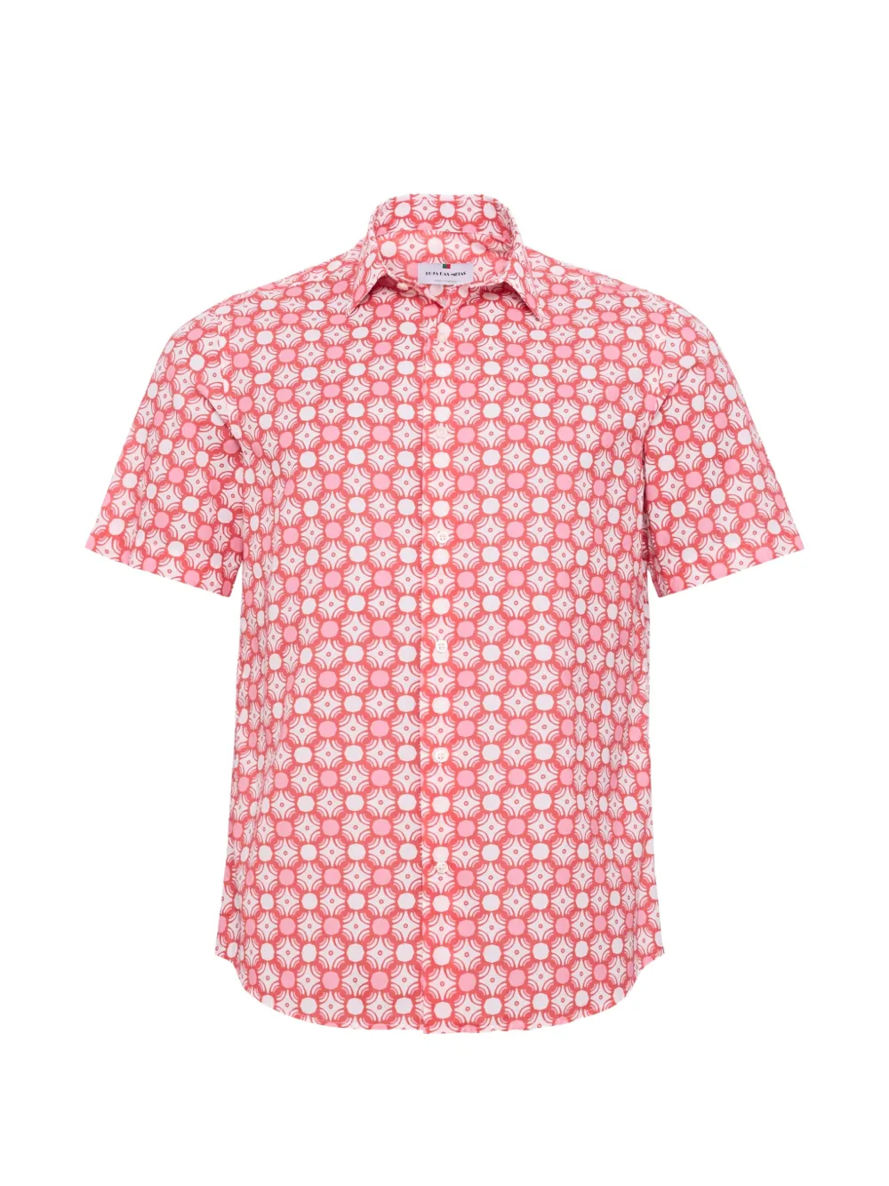 Loja Das Meias Geometric-print Short-sleeve Polo Shirt In Pink