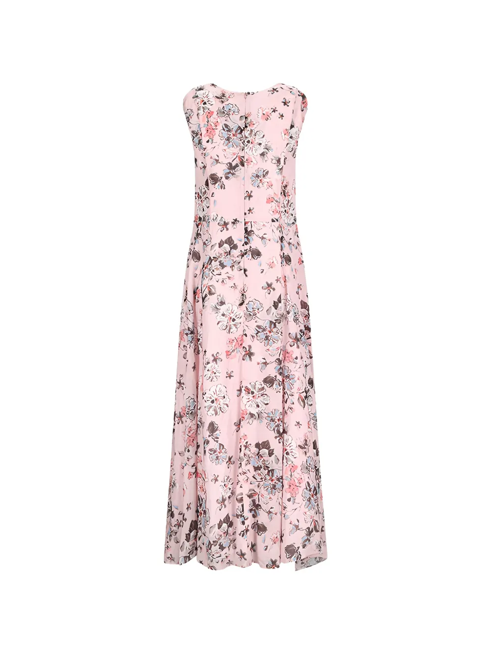 'S Max Mara Maxi-jurk met kapmouwen en bloemenprint Roze