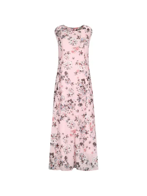 'S Max Mara vestido largo manga corta con estampado floral