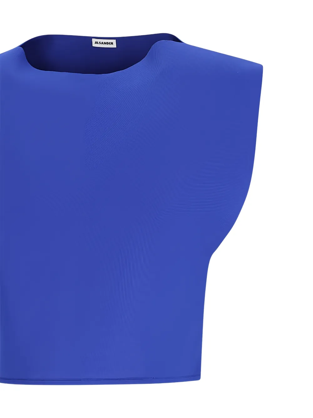 Jil Sander Cropped top met schoudervullingen Blauw