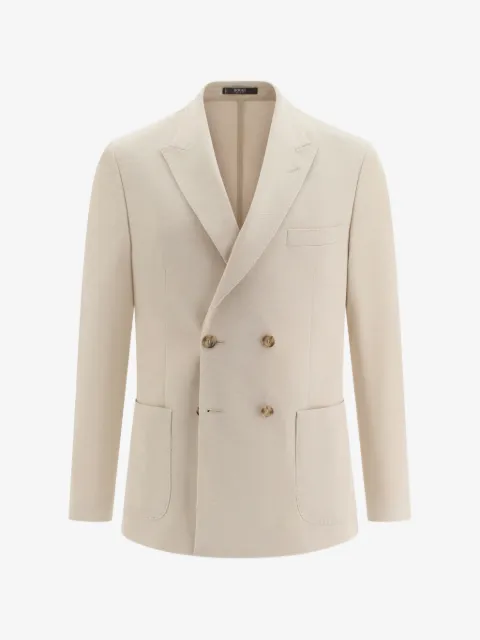 Boggi Milano blazer con doble botonadura y bolsillo de parche