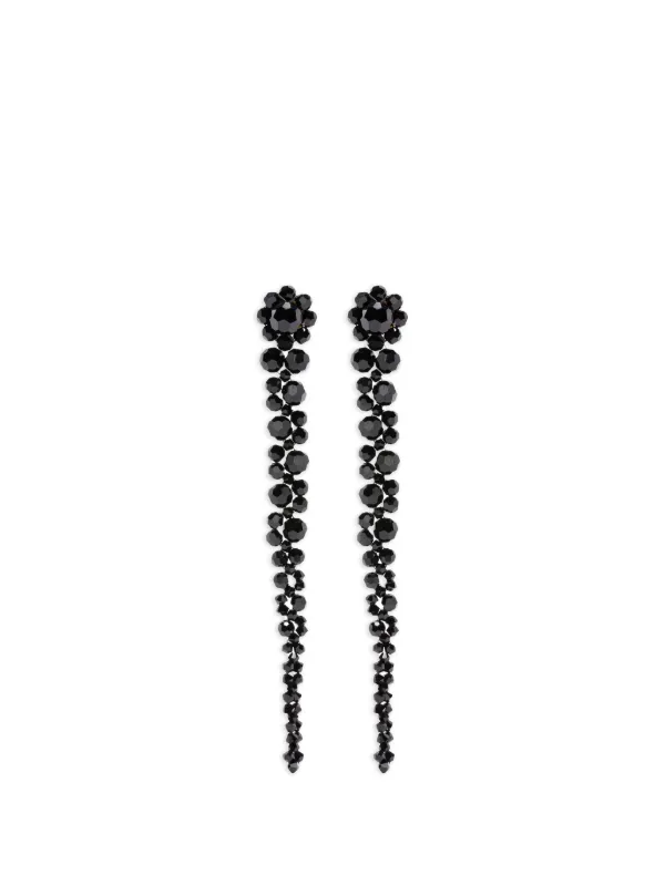 Simone Rocha Beaded Drop Earrings in Black