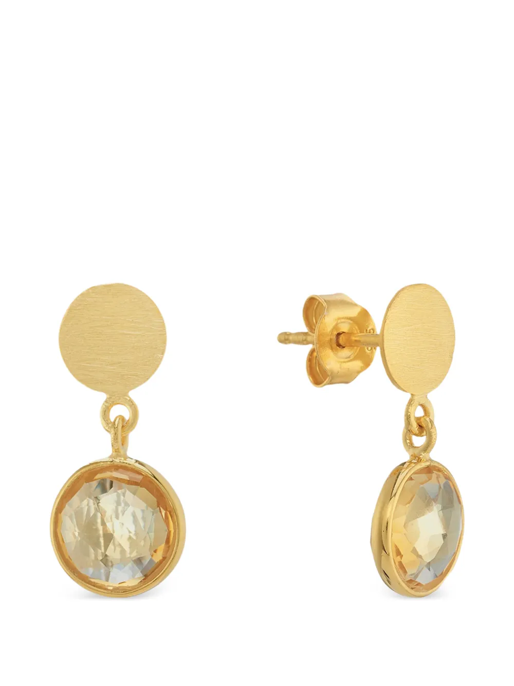 AUREE JEWELLERY Salina citrine drop earrings - Oro