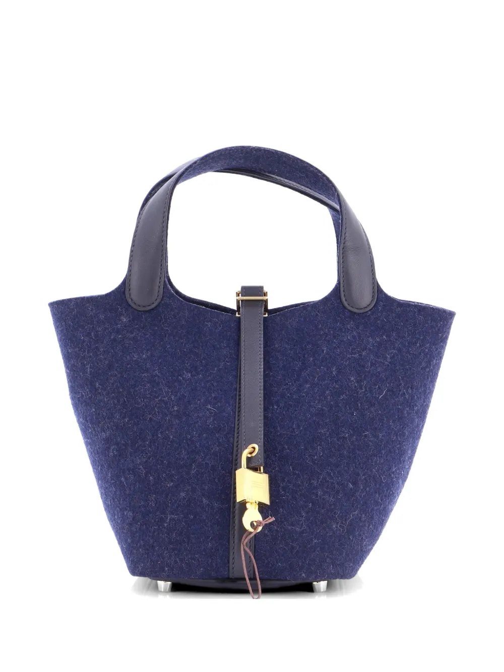 Hermès Pre-Owned Picotin Lock Bag Felt with Leather PM bucket bag - Blu