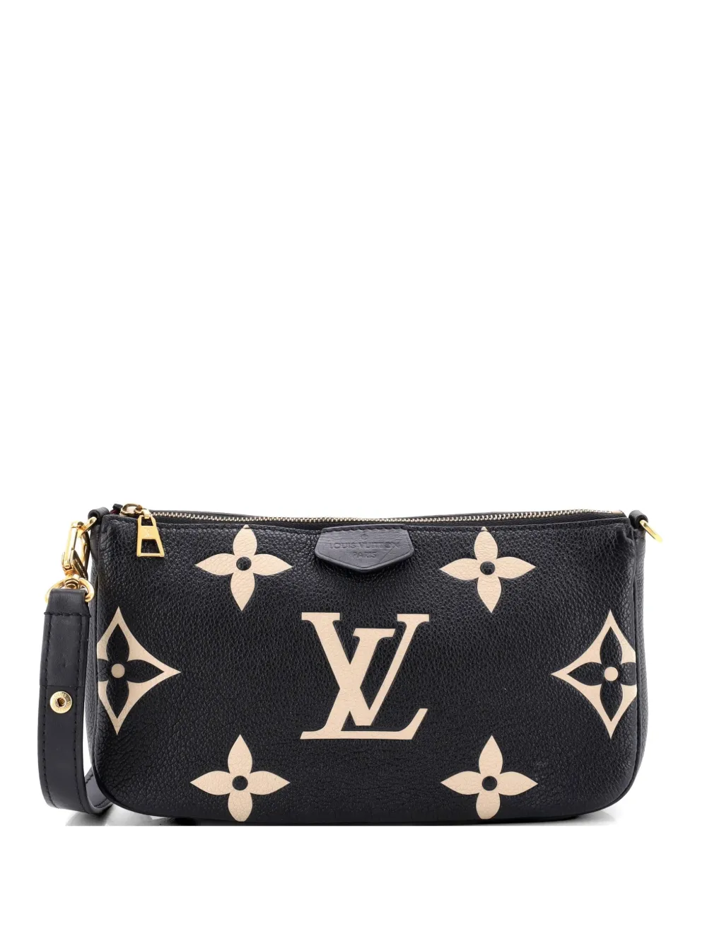 Louis Vuitton Pre-Owned Borsa a tracolla Multi Pochette Accessoires Monogram Giant bicolore in pelle Empreinte - Nero