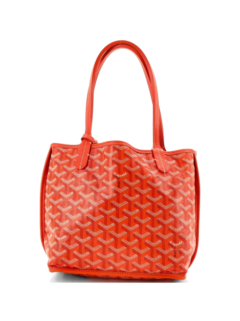 Goyard Pre-Owned Borsa a tracolla Anjou mini reversibile in tela cerata - Arancione