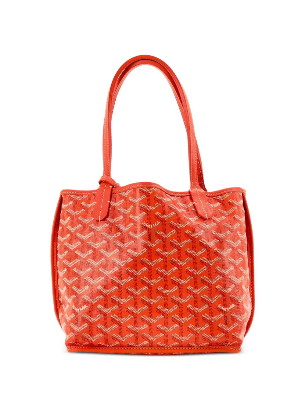 Goyard Pre-Owned Borsa a tracolla Anjou mini reversibile in tela cerata - Arancione
