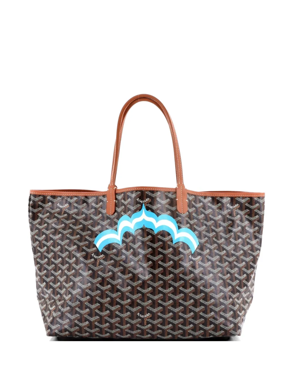 Goyard Pre-Owned Borsa tote Saint Louis PM in tela cerata con stampa - Marrone